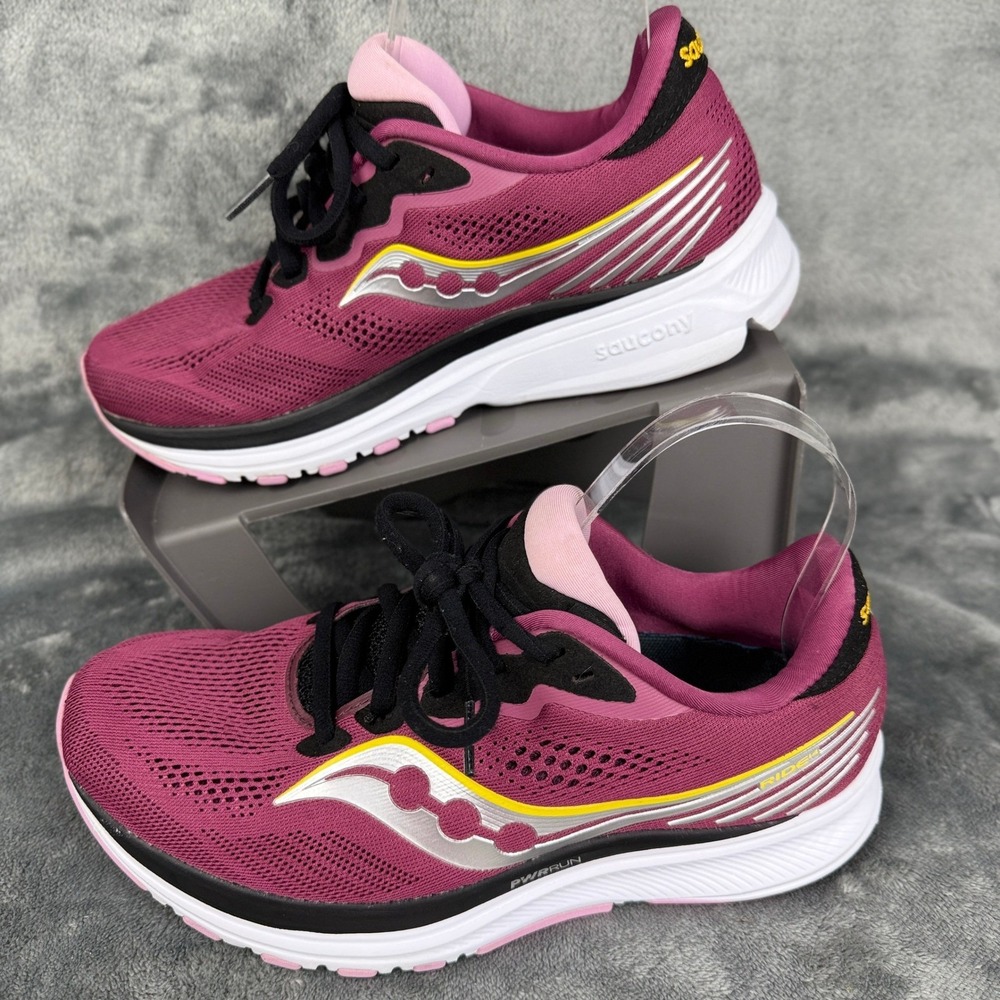 Saucony Womens Running Shoes S10650 18 Berry Athletic Sneakers - Picture 8 of 12